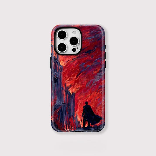 Luxury Red Sky Pattern Matte MagSafe Shockproof iPhone Case for iPhone 11–16 Pro Max