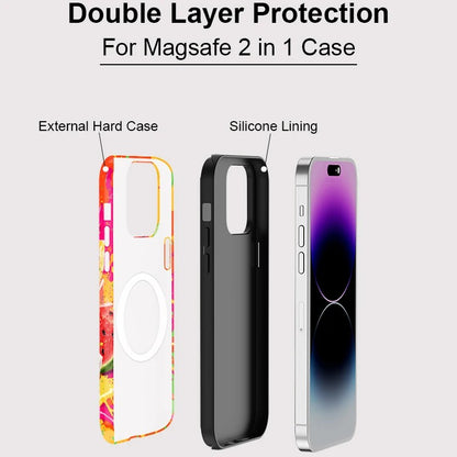Watermelon Pattern MagSafe Shockproof iPhone Case for iPhone 11–16 Pro Max
