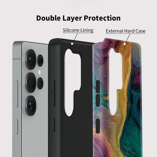 Oil Painting Pattern Shockproof Case for Samsung Galaxy S23–S25 Series