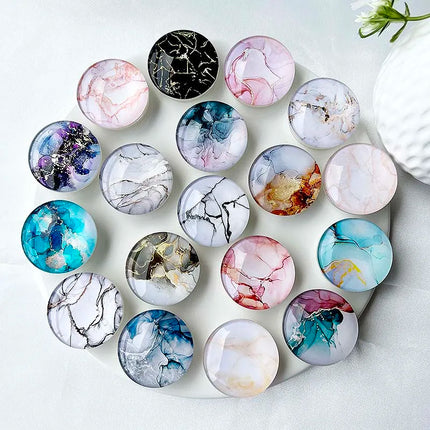 Marble Crack Transparent Folding Phone Socket Grip Stand