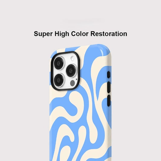 Stripe Design Acrylic MagSafe Shockproof iPhone Case for iPhone 11–16 Pro Max Series