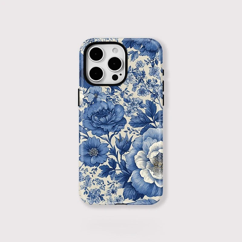 Silicone Flower Print MagSafe Shockproof iPhone Case for iPhone 11–16 Series