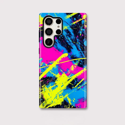Graffiti Painting Pattern Acrylic TPU Shockproof Case for Samsung Galaxy S23–S25 Series