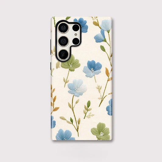Flower Print Shockproof Phone Case for Samsung Galaxy S23–S25