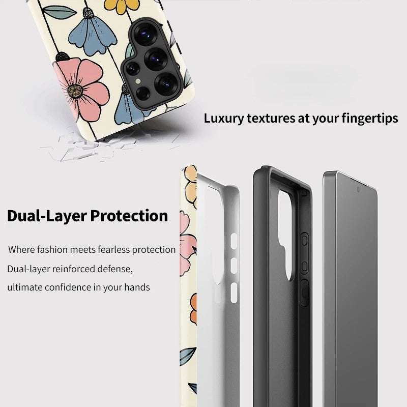 Double-Layer Shockproof Phone Case for Samsung Galaxy S23–S25