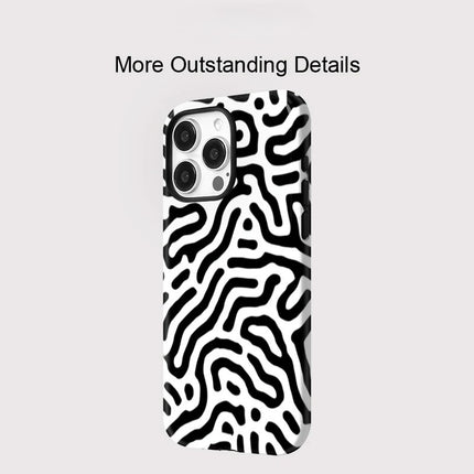 Art Stripe Print Matte Silicone MagSafe Shockproof iPhone Case for iPhone 11–16 Pro Max