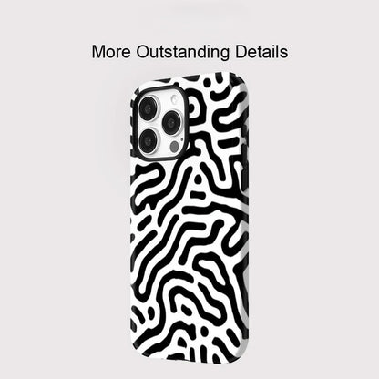 Art Stripe Print Matte Silicone MagSafe Shockproof iPhone Case for iPhone 11–16 Pro Max