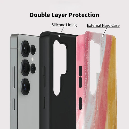 Painting Pattern Matte Shockproof Case for Samsung Galaxy S23–S25 Series