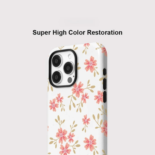 Floral Pattern Magnetic MagSafe Shockproof iPhone Case for iPhone 11–16 Pro Max