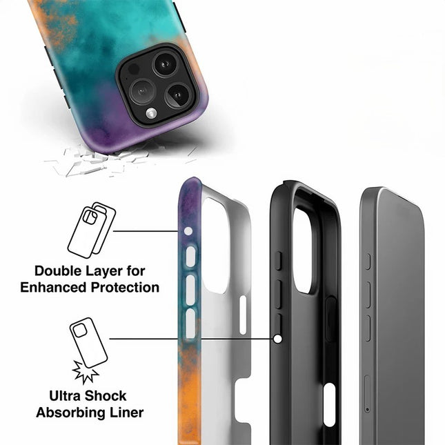Luxury Painting Double-Layer Shockproof Case for iPhone 11–16 Pro Max