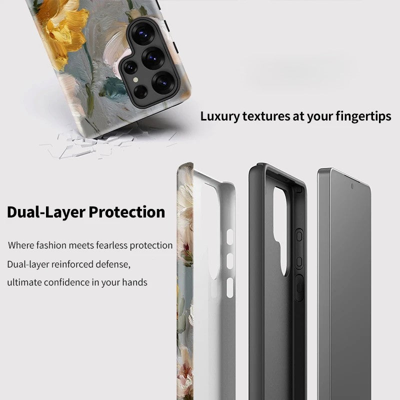 Floral Acrylic Shockproof Case – Samsung Galaxy S23–S25