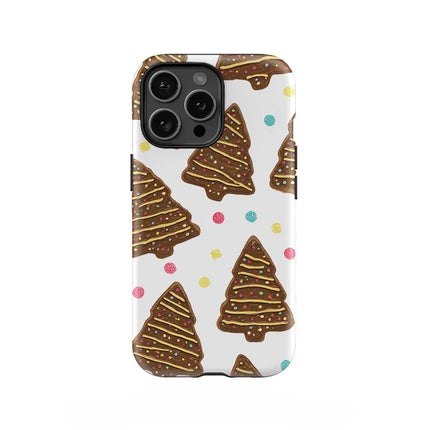 Cartoon Tree Print Shockproof Matte Case for iPhone 11–16 Pro Max