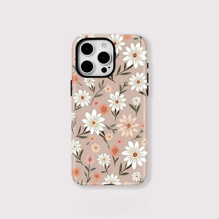 Flower Pattern MagSafe Shockproof iPhone Case for iPhone 11–16 Pro Max