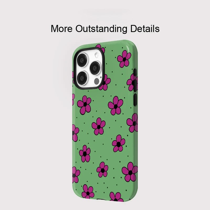 Nice Flower Pattern MagSafe Shockproof iPhone Case for iPhone 11–16 Pro Max