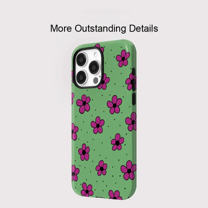 Nice Flower Pattern MagSafe Shockproof iPhone Case for iPhone 11–16 Pro Max