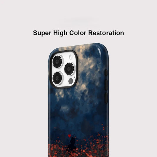 Vintage Flower Print MagSafe Shockproof iPhone Case for iPhone 11–16 Pro Max