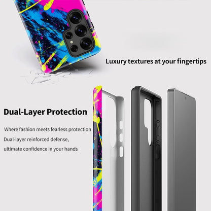 Graffiti Painting Pattern Acrylic TPU Shockproof Case for Samsung Galaxy S23–S25 Series