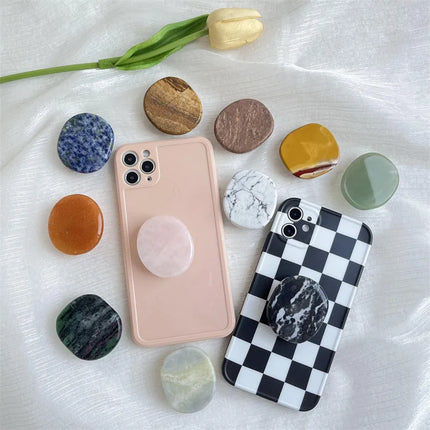 Natural Stone Marble Phone Ring Holder Finger Stand