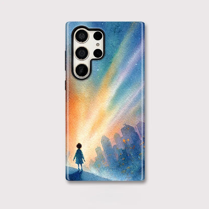 Lovely Boy Shockproof Phone Case for Samsung Galaxy S23–S25