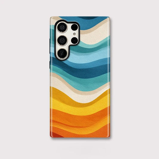 Colourful Painting Pattern Soft Silicone Acrylic Shockproof Case for Samsung Galaxy S23–S25 Series