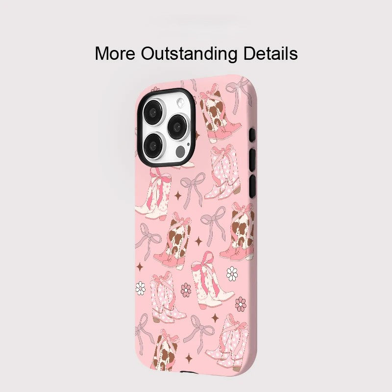 Pink Bowknot MagSafe Shockproof iPhone Case for iPhone 11–16 Pro Max