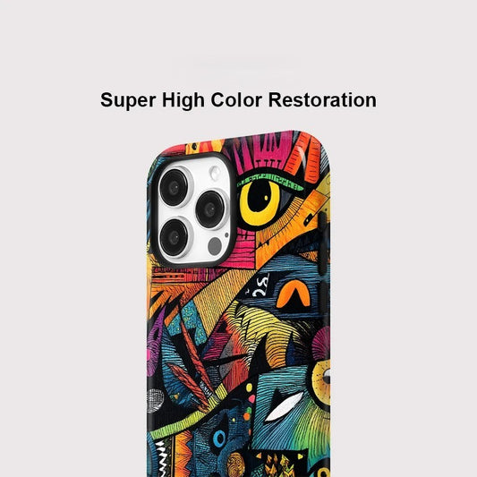 Soft Eyes Painting MagSafe Shockproof iPhone Case for iPhone 11–16 Pro Max