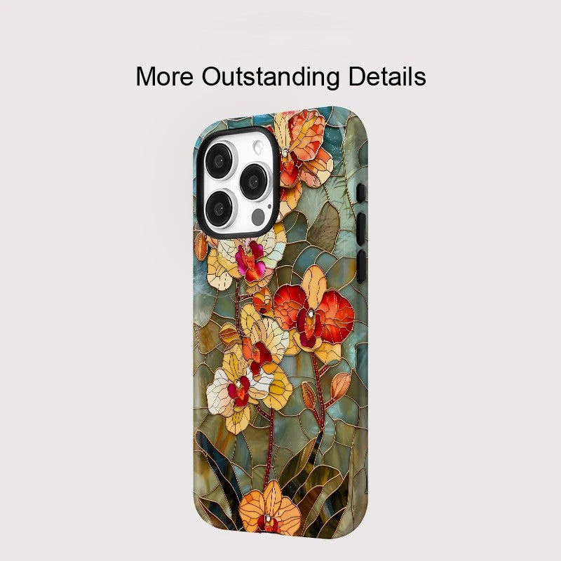 Vintage Flower Pattern MagSafe Shockproof iPhone Case for iPhone 11–16 Pro Max