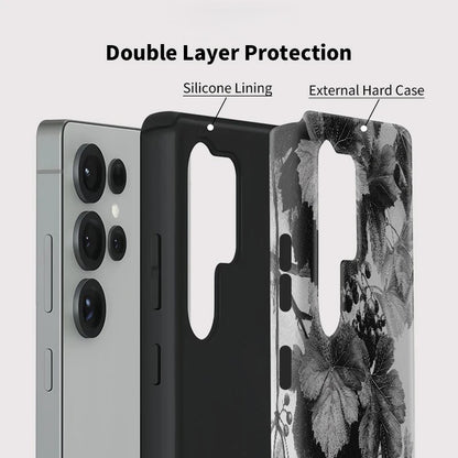 Floral Pattern Acrylic Shockproof Case for Samsung Galaxy S23–S25 Series