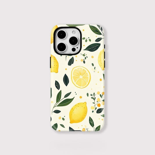 Cute Lemon Print MagSafe Shockproof iPhone Case for iPhone 11–16 Pro Max