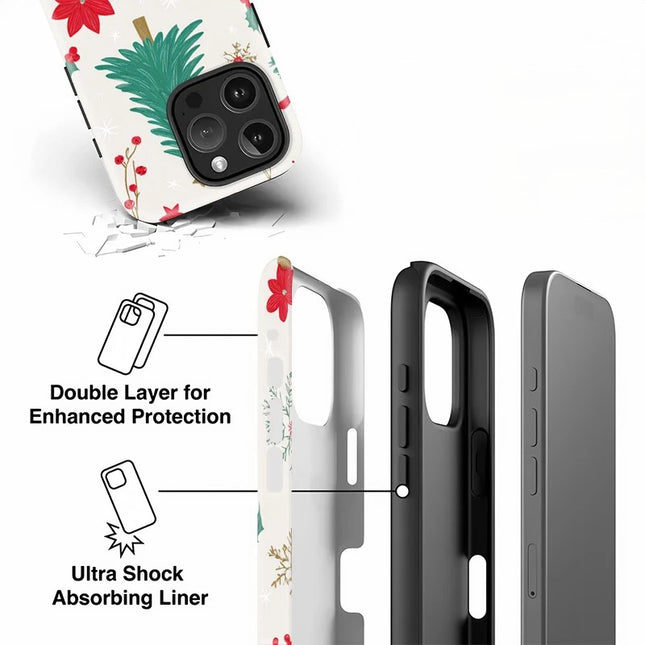 Flower Tree Pattern Soft Silicone Shockproof Case for iPhone 11–16 Pro Max
