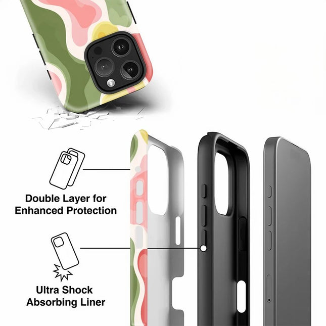 Colorful Painting Shockproof Acrylic Matte Back Case for iPhone 11–16 Pro Max