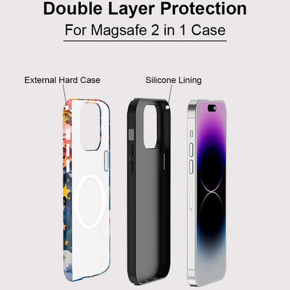 Colorful Stars Pattern MagSafe Shockproof iPhone Case for iPhone 11–16 Pro Max