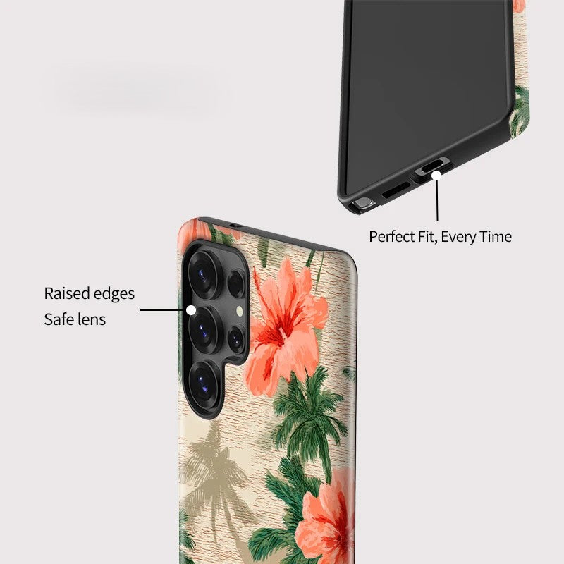 Flower Silicone Matte Shockproof Case for Samsung Galaxy S23–S25