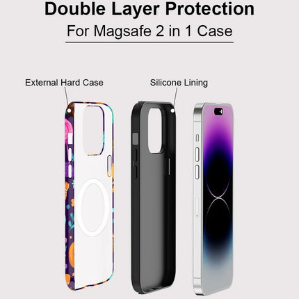 Pumpkin Print Shockproof Magnetic Case for iPhone 11–16 Pro Max