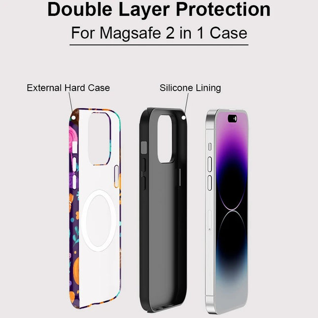 Pumpkin Print Shockproof Magnetic Case for iPhone 11–16 Pro Max