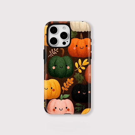 Pumpkin Pattern Magnetic MagSafe Wireless Charging Case for iPhone 11–16 Pro Max