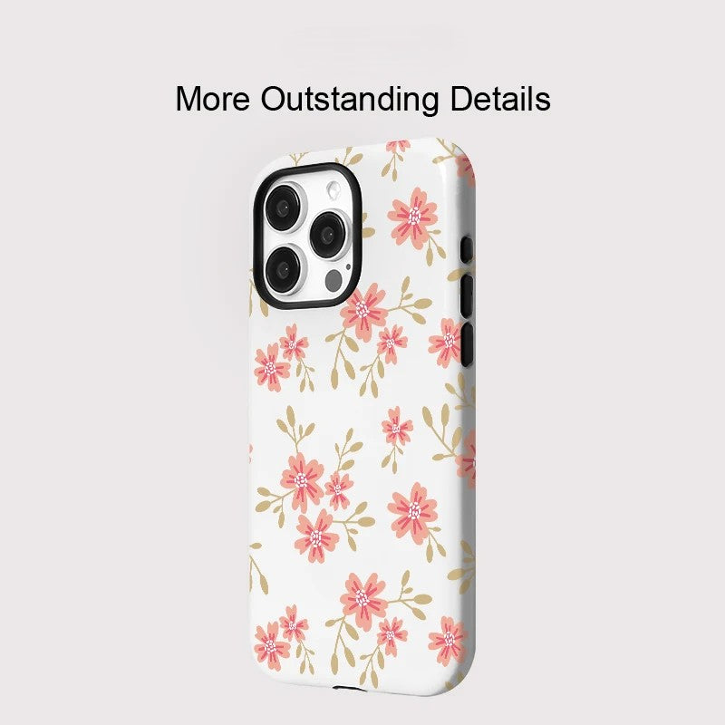 Floral Pattern Magnetic MagSafe Shockproof iPhone Case for iPhone 11–16 Pro Max
