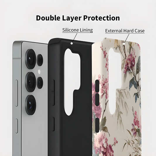 Bloom Acrylic Floral Shockproof Case for Samsung Galaxy S23–S25 Series