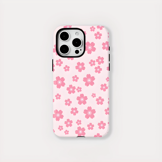 Pink Flower MagSafe Shockproof iPhone Case for iPhone 11–16 Pro Max