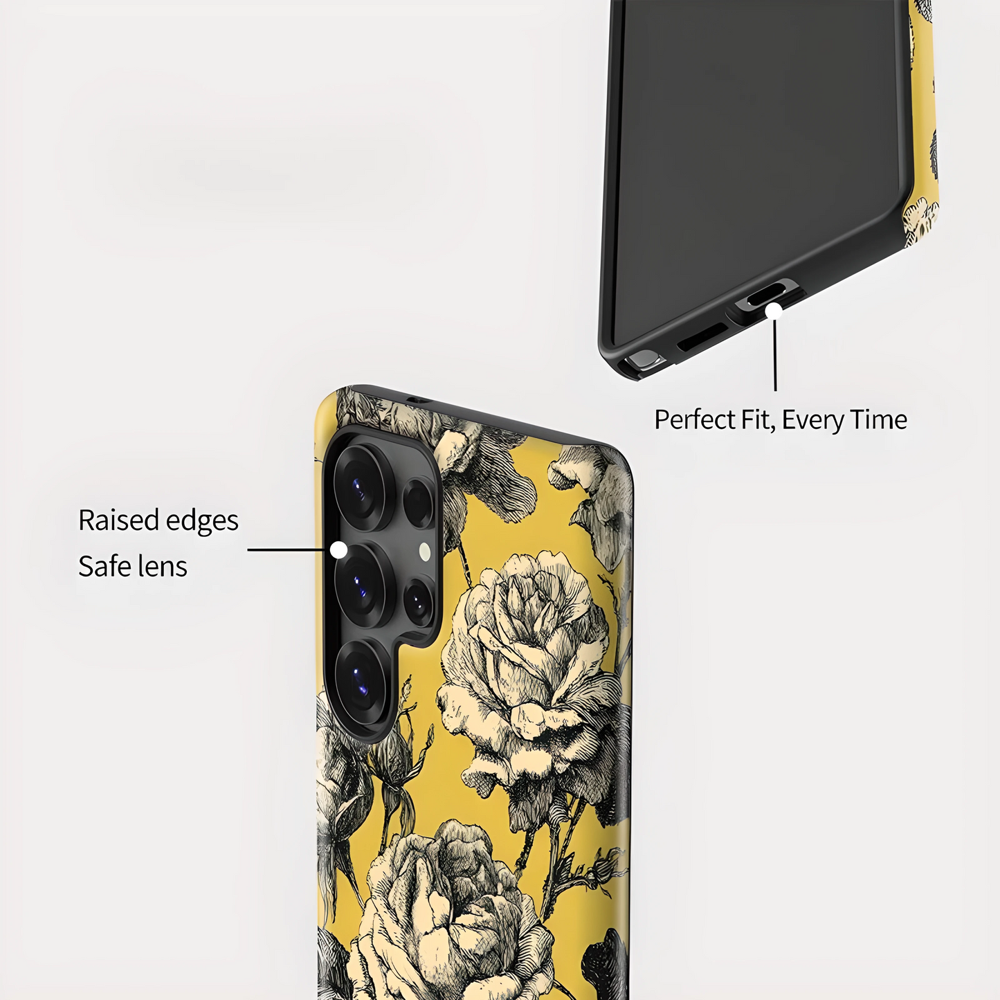 Bloom Flower Silicone Shockproof Case for Samsung Galaxy S23–S25 Series