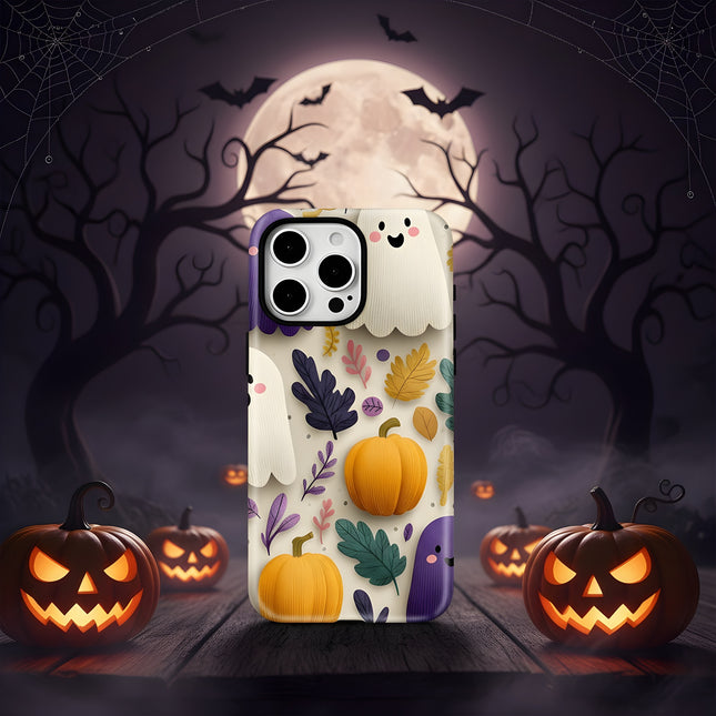 Pumpkin Halloween Soft Luxury Matte MagSafe Magnetic Case for iPhone 11–16 Pro Max