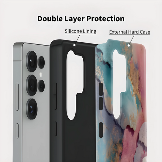 Marble Pattern Soft Silicone Shockproof Case for Samsung Galaxy S23–S25 Series
