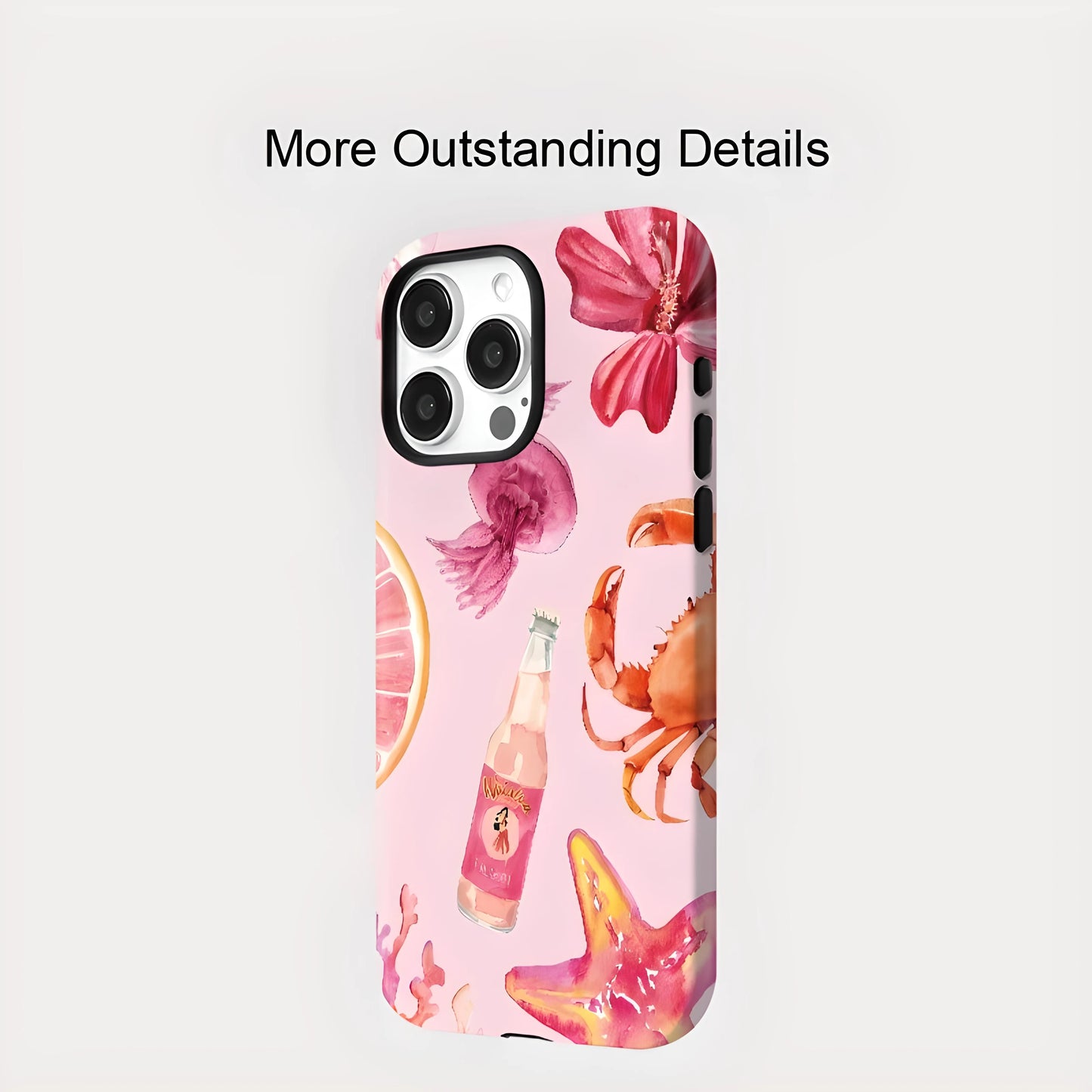 Flower Cartoon Drink MagSafe Shockproof iPhone Case for iPhone 11–16 Pro Max