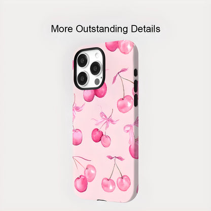 Cherry MagSafe Shockproof iPhone Case for iPhone 11–16 Pro Max
