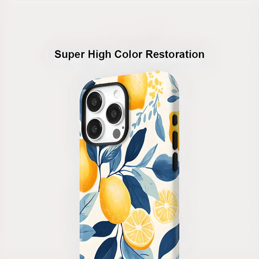 Lemon Pattern MagSafe Shockproof iPhone Case for iPhone 11–16 Pro Max