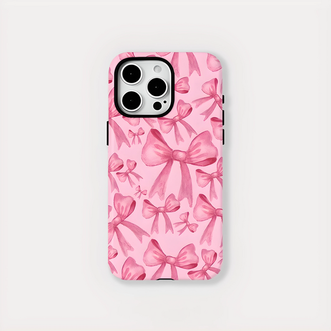 Lovely Pink Bow MagSafe Shockproof iPhone Case for iPhone 11–16 Pro Max
