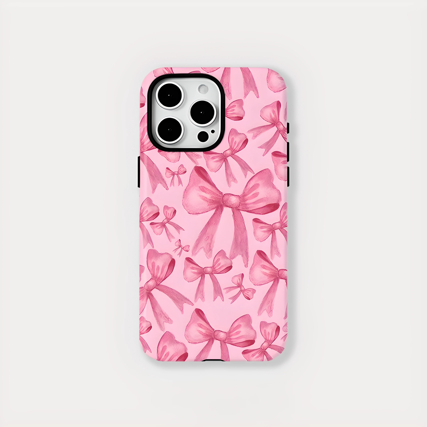 Lovely Pink Bow MagSafe Shockproof iPhone Case for iPhone 11–16 Pro Max