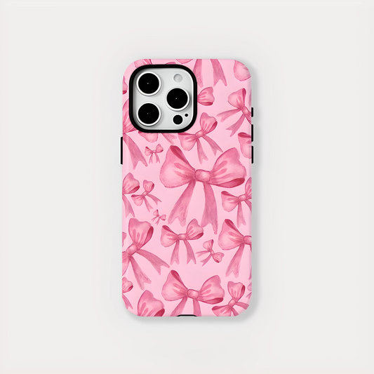 Lovely Pink Bow MagSafe Shockproof iPhone Case for iPhone 11–16 Pro Max