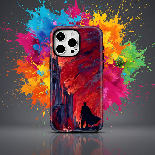 Luxury Red Sky Pattern Matte MagSafe Shockproof iPhone Case for iPhone 11–16 Pro Max