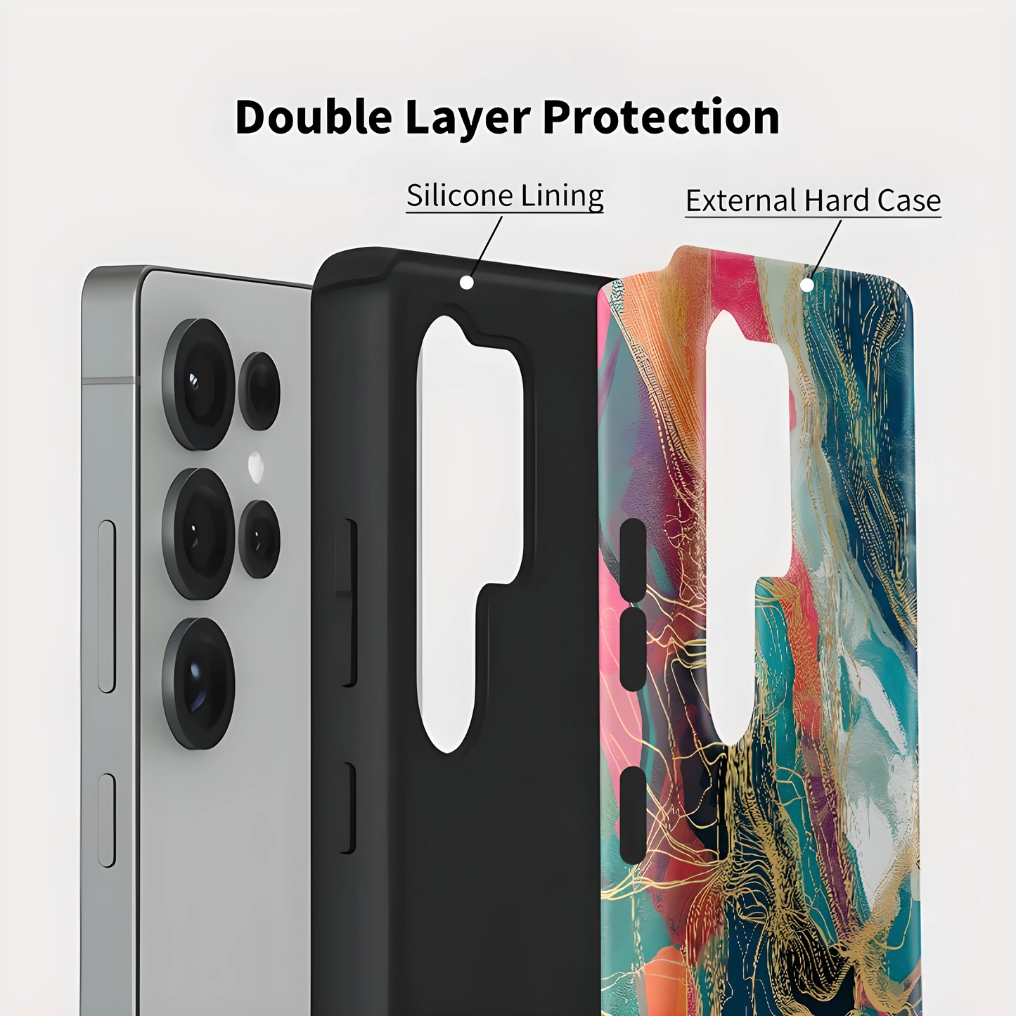 Marble Soft Silicone Shockproof Case for Samsung Galaxy S23–S25 Series